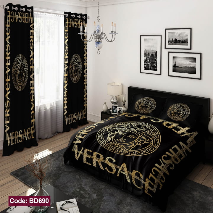 روتختی مشکی طرح ورساچه کد BD690