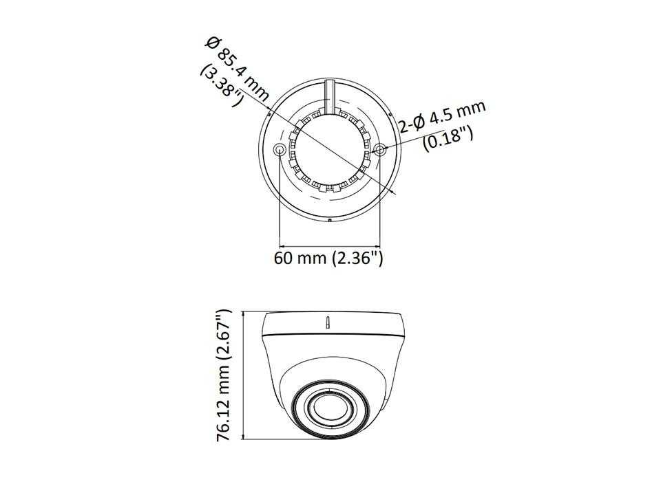 دوربین مداربسته Turbo HD آنالوگ 1MP هایلوک مدل THC-T110-P — تصویر ۳