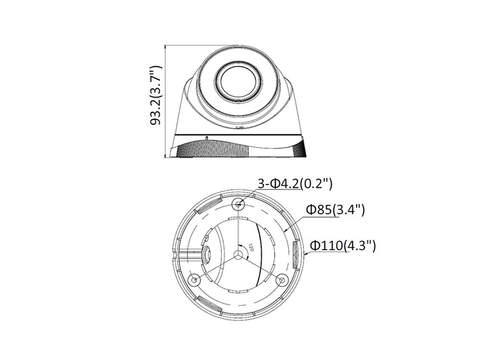 دوربین مداربسته هایلوک 2MP مدل IPC-T220H — تصویر ۳