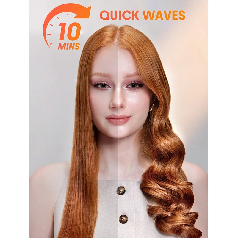 فر کننده مو شیگلم نارنجی کیفیت A++ مدل One Touch سایز 25 میلیمتر — تصویر ۳