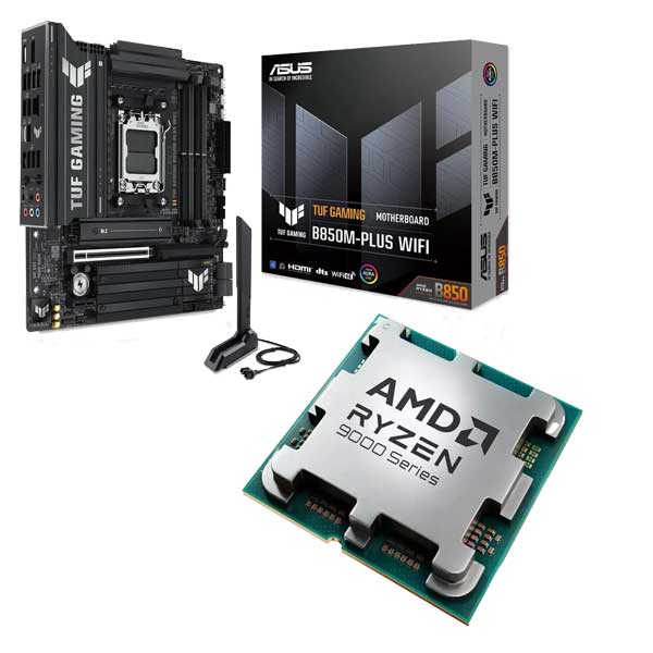 باندل پردازنده ryzen5-9600X با مادربرد ASUS B850MTUF PLUS WIFI