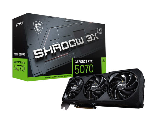 کارت گرافیک ام اس آی RTX 5070 OC Shadow 3X حافظه 12 گیگابایت
