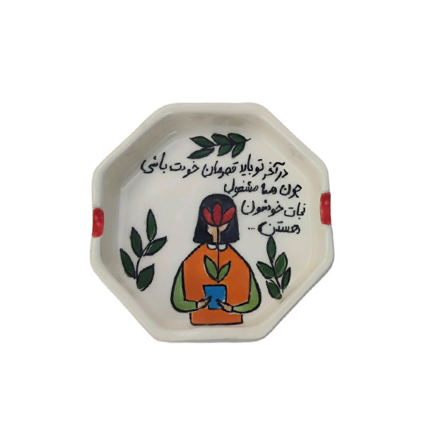 زیرسیگاری مدل دختر و گلدان