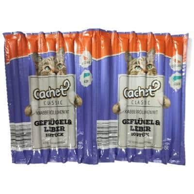 تشویقی مدادی گربه😺 کچت با طعم مرغ و جگر بسته ۱۰ عددی