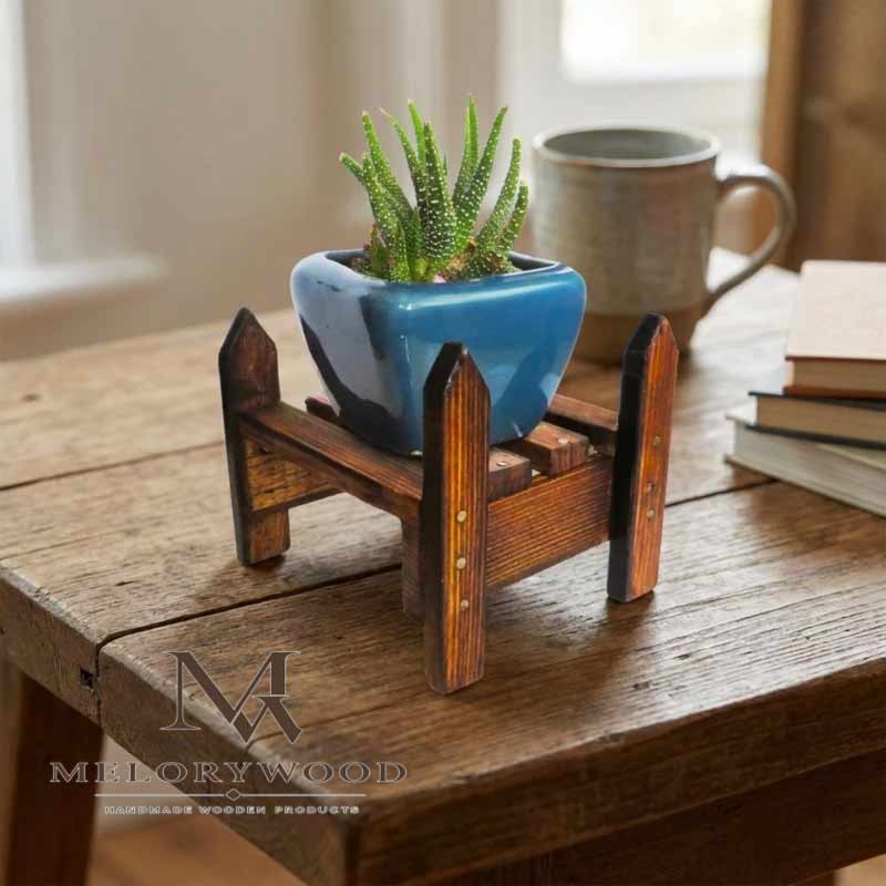 استند گلدان چوبی مدل mini03 — تصویر ۴