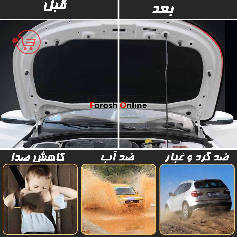 صداگير درب (ابر درزگير خودرو) 4.3 متر وارداتی — تصویر ۶