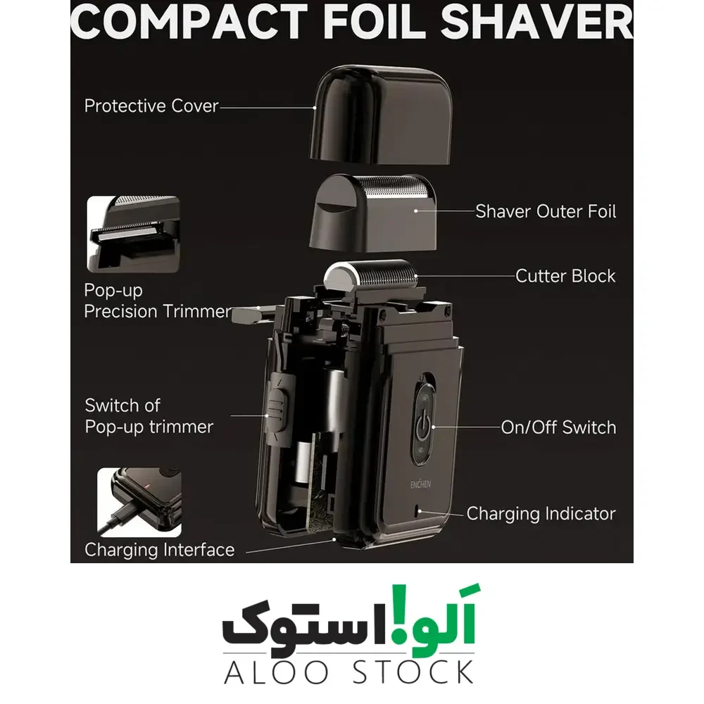 ماشین ریش تراش شیائومی مدل Enchen Mini Electric Shaver MS003 — تصویر ۶