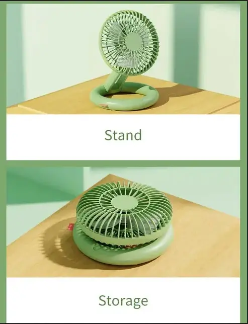 پنکه رومیزی شارژی کوالیتل مدل Qualitell Foldable Desktop Fan Z1 — تصویر ۸