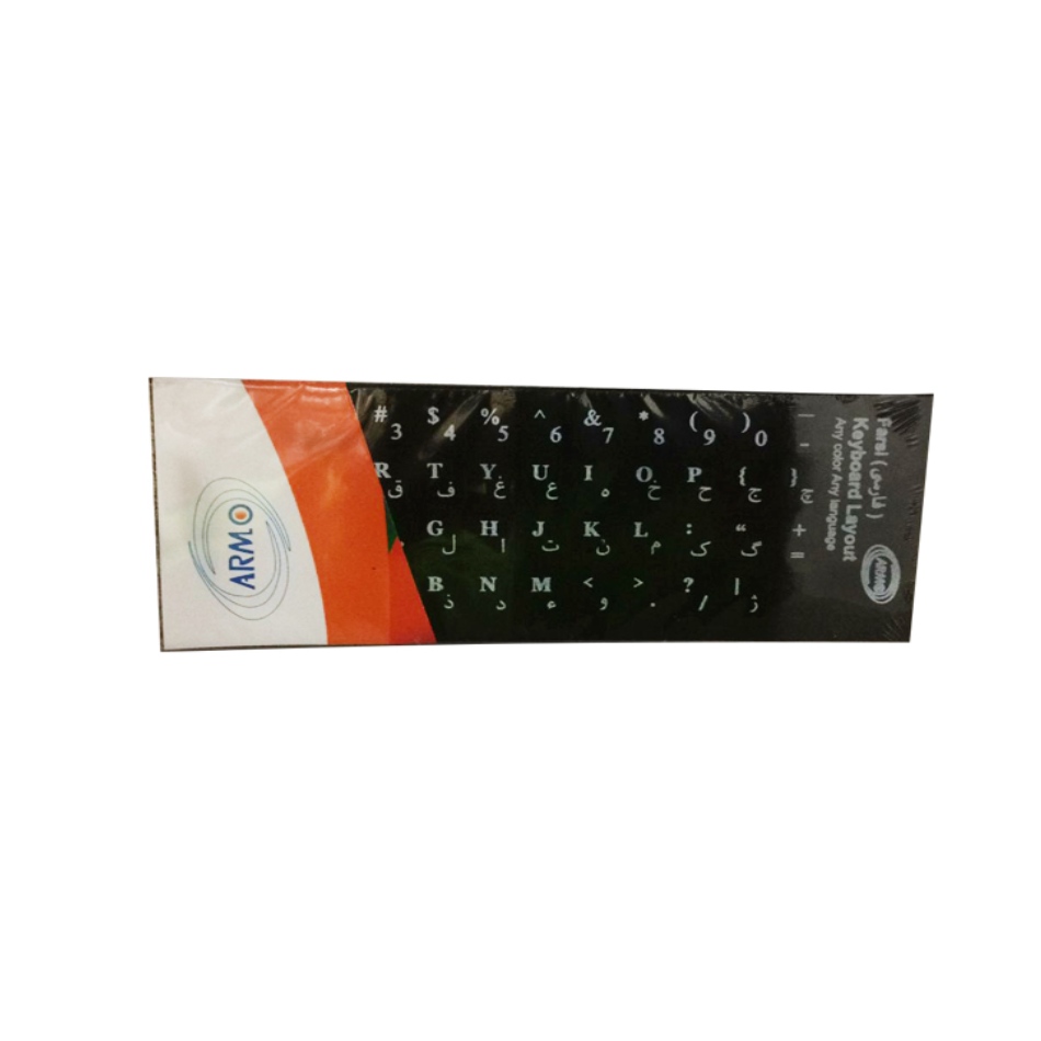 برچسب حروف فارسی و انگلیسی کیبورد مدل L500 آرمو — تصویر ۳