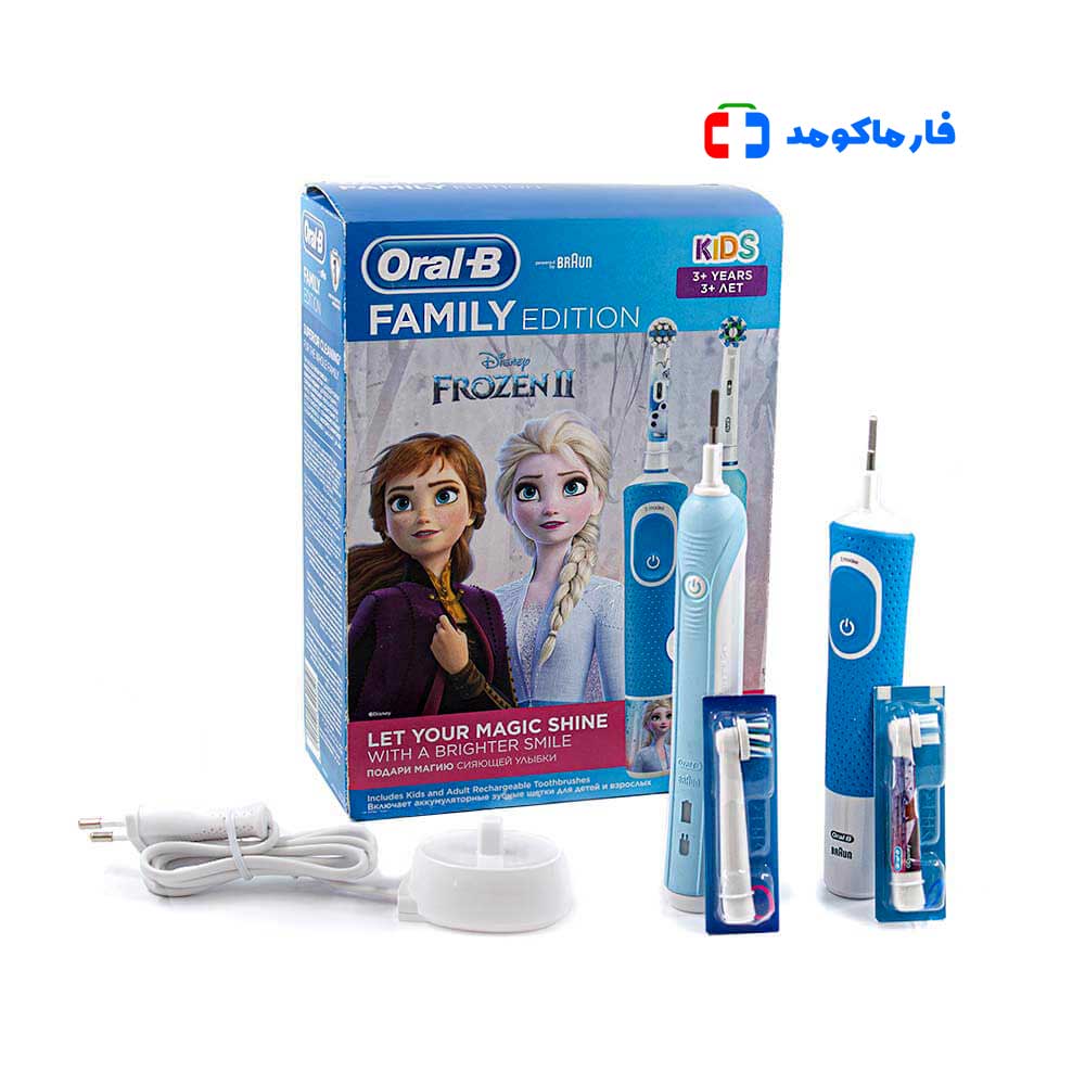 مسواک برقی دوقلو اورال بی مدل FAMILY EDITION FROZEN — تصویر ۲