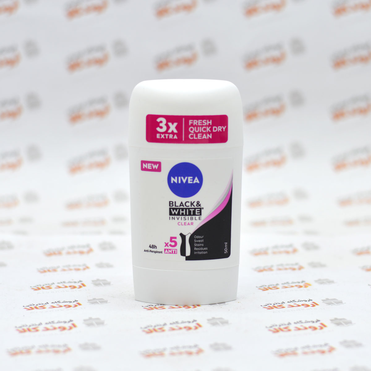 دئودورانت صابونی زنانه نیوا Nivea سری Black & White مدل CLEAR