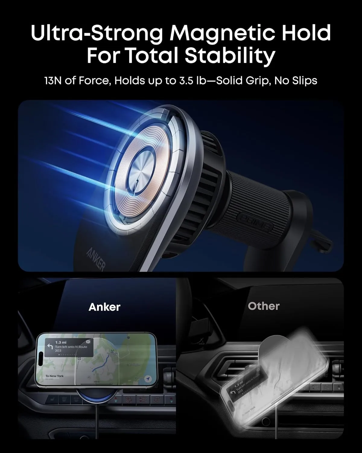 شارژر بی سیم انکر Anker Prime MagSafe Car Mount Charger — تصویر ۸
