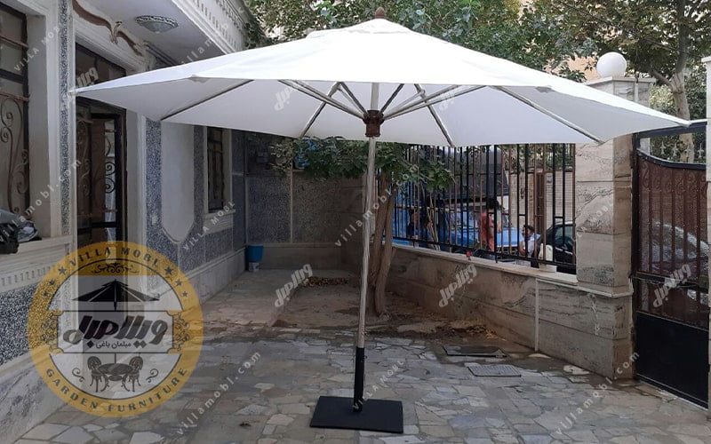 چتر پایه وسط باغی قطر چهار متری هشت ضلعی — تصویر ۴
