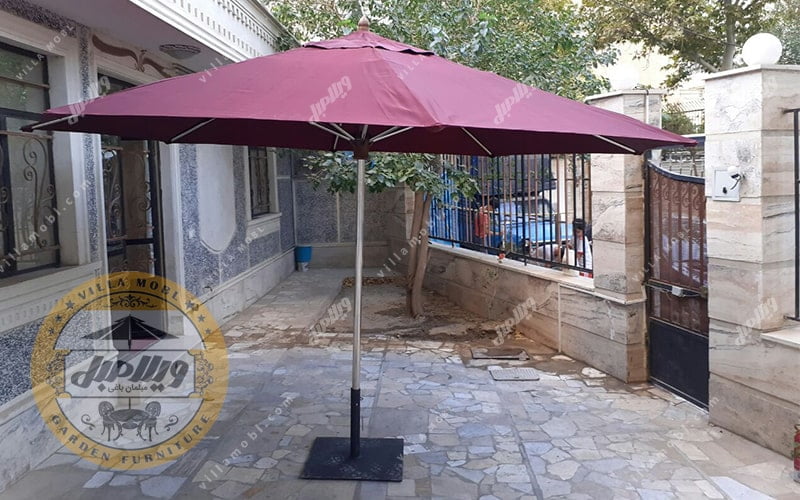چتر پایه وسط باغی قطر چهار متری هشت ضلعی — تصویر ۳