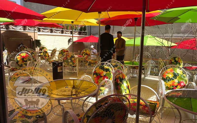 چتر پایه وسط باغی قطر چهار متری هشت ضلعی — تصویر ۸