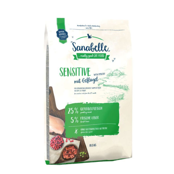 غذای گربه سنسیتیو با طعم مرغ سانابل – Sanabelle Sensitive