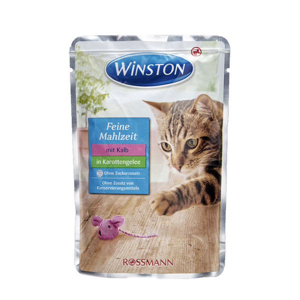 پوچ گربه با طعم گوساله و هویج وینستون – Winston