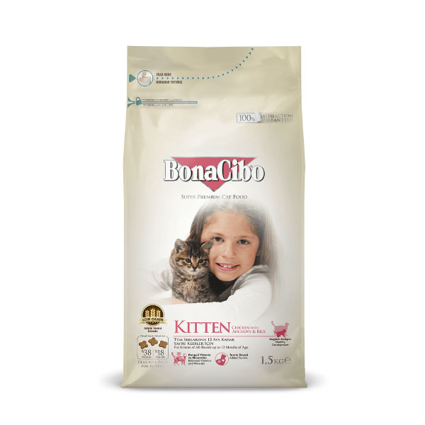 غذای بچه گربه با طعم مرغ و برنج بوناسیبو – BonaCibo Kitten