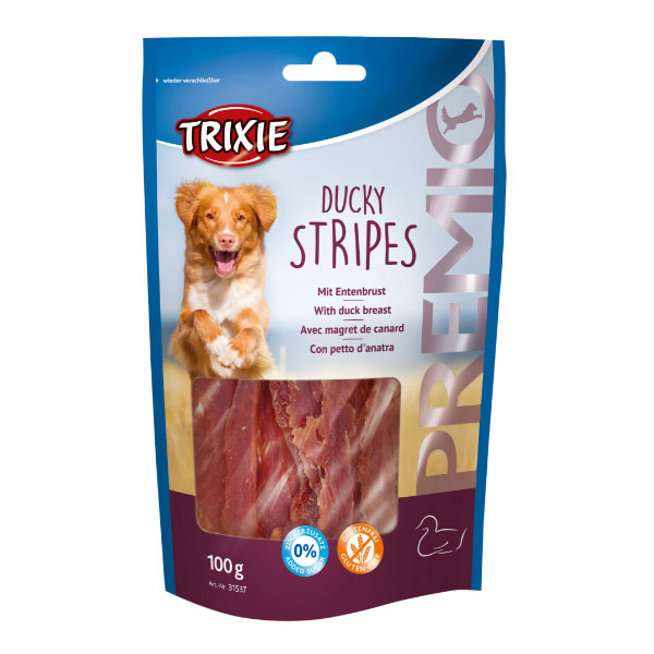 تشویقی سگ نواری با طعم اردک تریکسی – Ducky Stripes