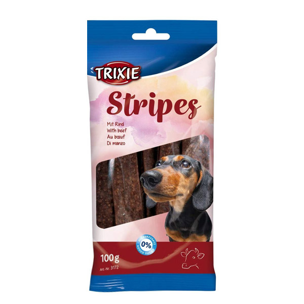 تشویقی سگ نواری با طعم گوشت گاو تریکسی – Trixie Beef Stripes