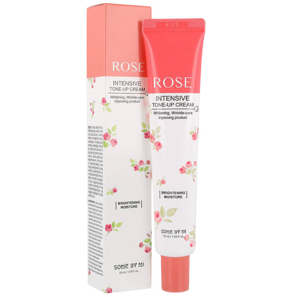 کرم مرطوب کننده و روشن کننده گل رز سام بای می Some By Mi Rose Intensive Tone-Up Cream 50ml — تصویر ۲