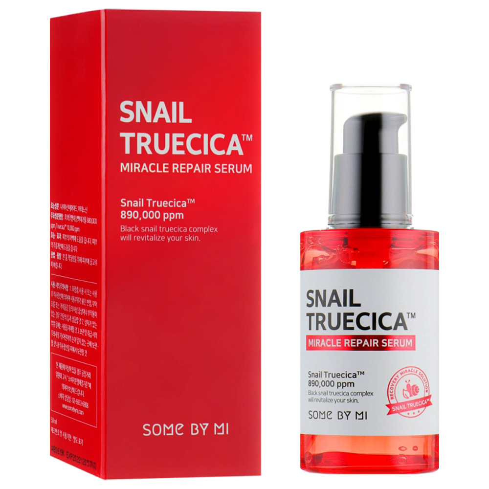 سرم حلزون سیاه ترمیم کننده و تسکین دهنده پوست سام بای می اسنیل تروسیکا Some By Mi Snail Truecica Miracle Repair Serum — تصویر ۲