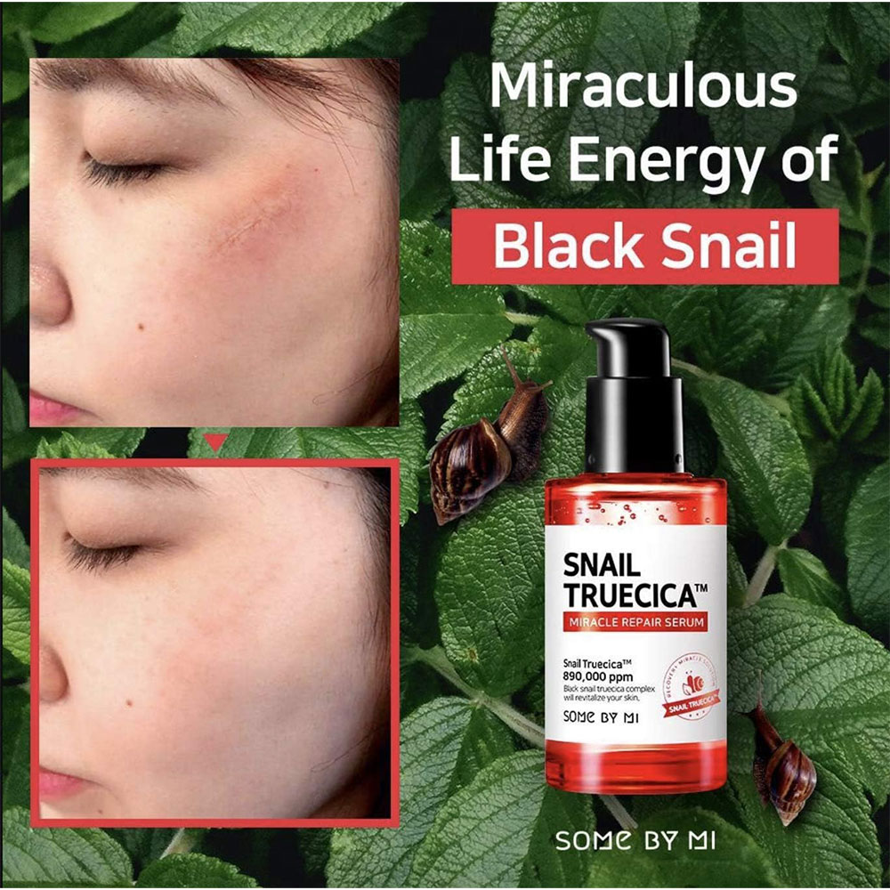 سرم حلزون سیاه ترمیم کننده و تسکین دهنده پوست سام بای می اسنیل تروسیکا Some By Mi Snail Truecica Miracle Repair Serum — تصویر ۳