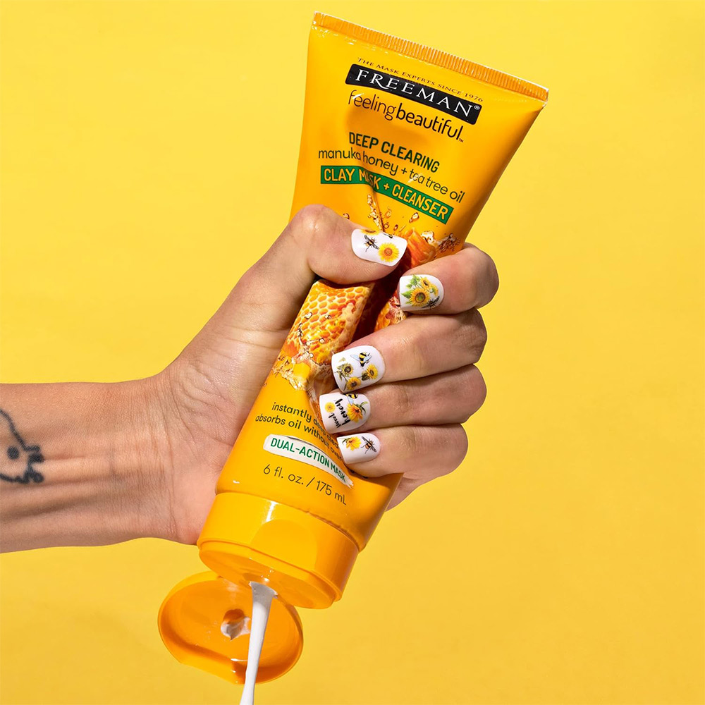 ماسک صورت خاک رسی و پاکسازی کننده عسل مانوکا و روغن درخت چای فریمن FREEMAN DEEP CLEARING manuka honey + tea tree oil CLAY MASK + CLEANSER — تصویر ۷