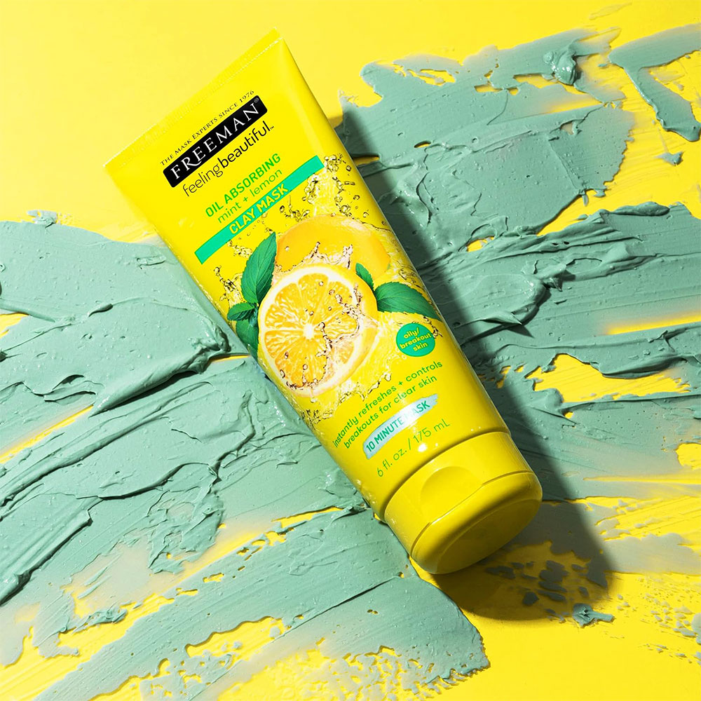 ماسک صورت خاک رسی نعناع و لیمو فریمن Freeman Oil Absorbing Mint + Lemon Clay Mask 175ml — تصویر ۵