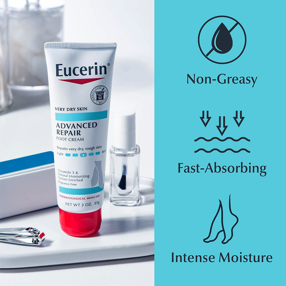 کرم پا ترمیم کننده اوسرین Eucerin Advanced Repair Foot Cream 85g — تصویر ۷
