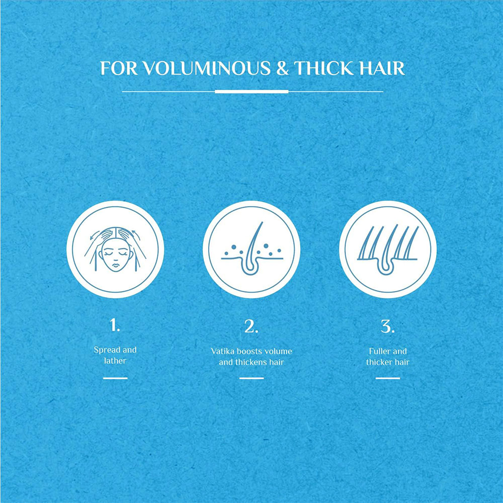 شامپو حجم دهنده نارگیل واتیکا Vatika Coconut and Castor Volume and Thickness Shampoo — تصویر ۶