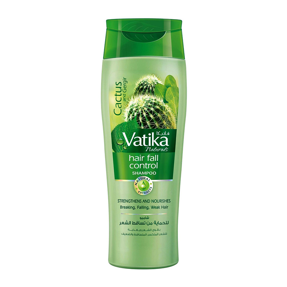 شامپو تقویت کننده کنترل ریزش موی کاکتوس واتیکا Vatika Cactus Gergir Hair Fall Control Shampoo 400ml — تصویر ۳