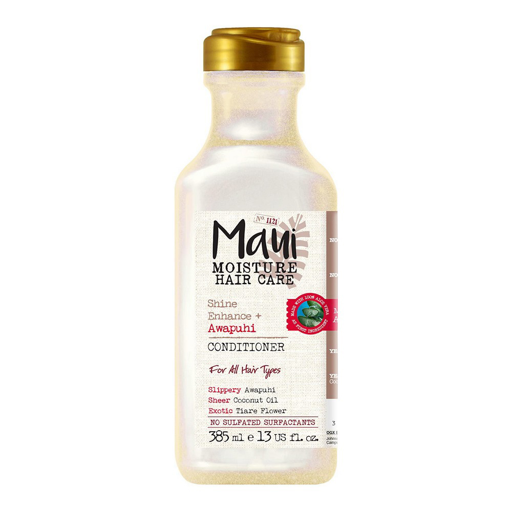 نرم کننده و براق کننده فاقد سولفات آواپوهی مائویی Maui Moisture Shine Amplifying+ Awapuhi Conditioner 385ml — تصویر ۲