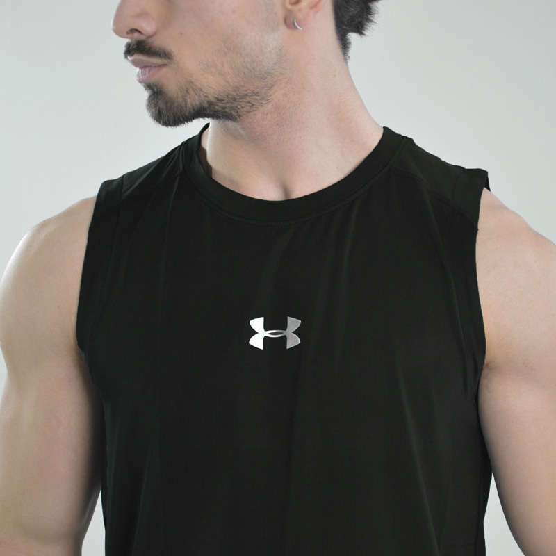 رکابی ورزشی مردانه آندر آرمور مدل Heat Gear-6916 مشکی — تصویر ۵