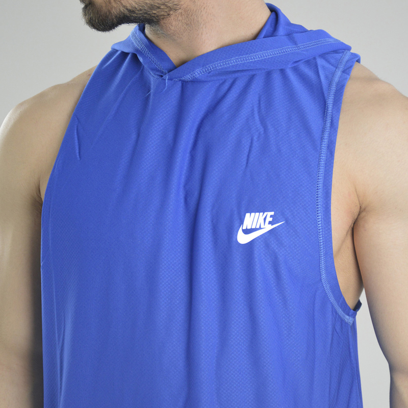 رکابی کلاهدار ورزشی مردانه نایک مدل VHD-Dri Fit-4K1003 آبی — تصویر ۸