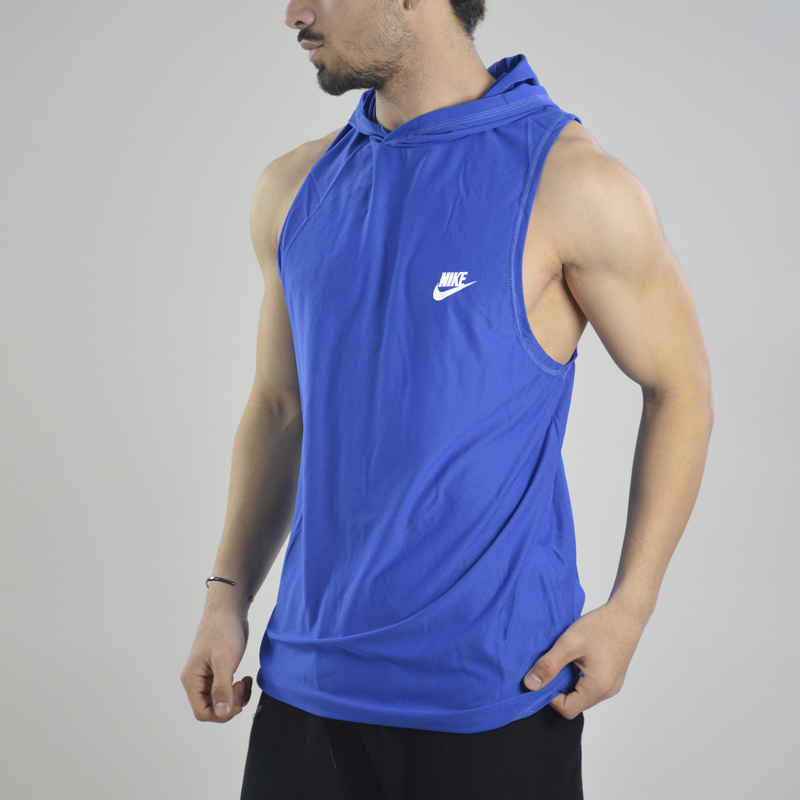 رکابی کلاهدار ورزشی مردانه نایک مدل VHD-Dri Fit-4K1003 آبی — تصویر ۵