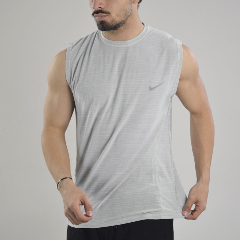 رکابی ورزشی مردانه نایک مدل VHD-Dri Fit-4K0993 طوسی روشن — تصویر ۳