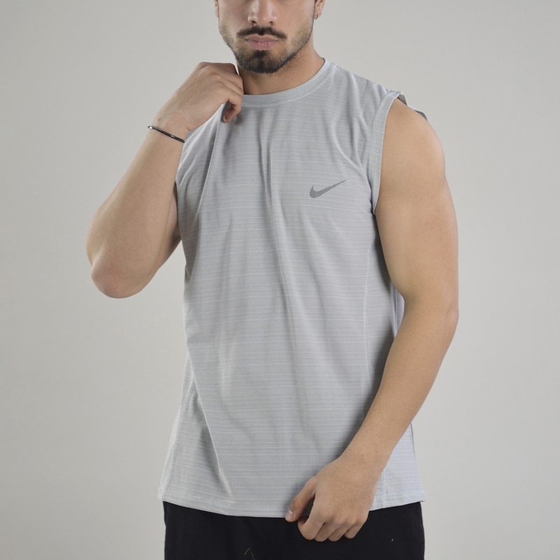 رکابی ورزشی مردانه نایک مدل VHD-Dri Fit-4K0993 طوسی روشن — تصویر ۵