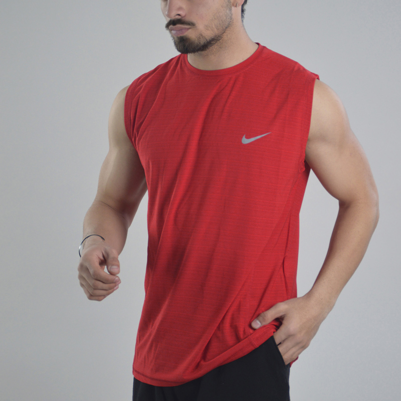 رکابی ورزشی مردانه نایک مدل VHD-Dri Fit-4K0988 قرمز — تصویر ۳
