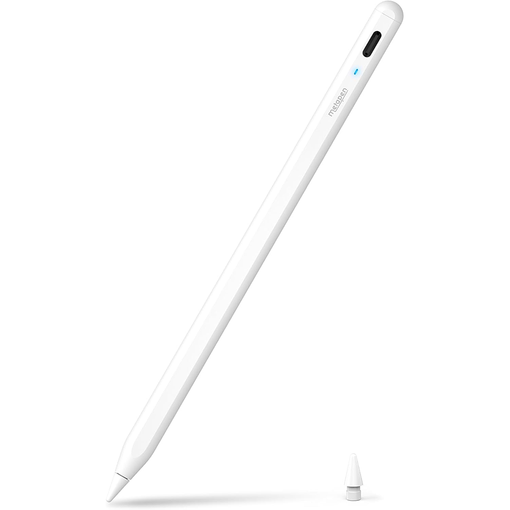 قلم لمسی Metapen Pencil A8 برای iPad | Palm Rejection، شارژ سریع USB-C و بدنه آلومینیومی