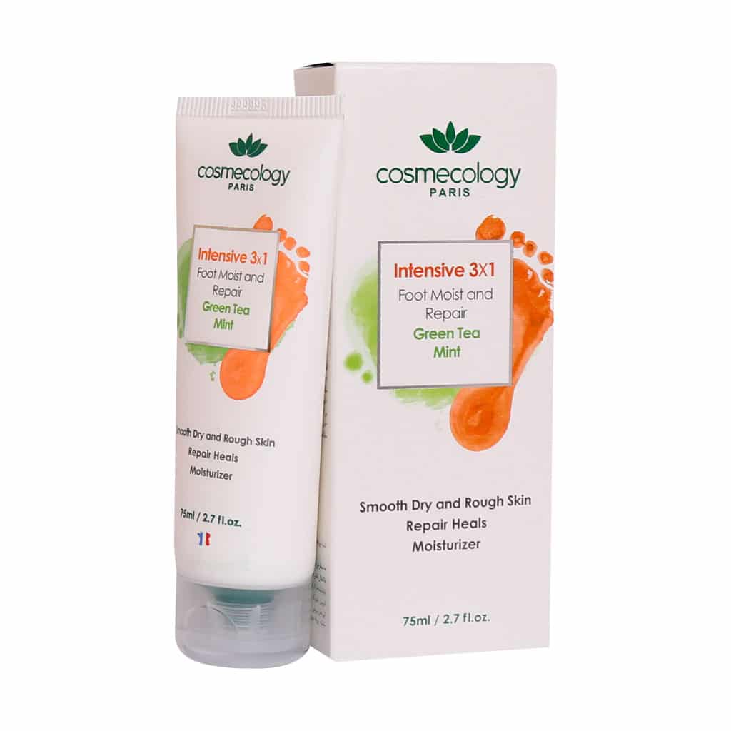 کرم نرم کننده و مرطوب کننده قوی پوست پا کاسمکولوژی (عصاره چای سبز و نعنا) 75ml