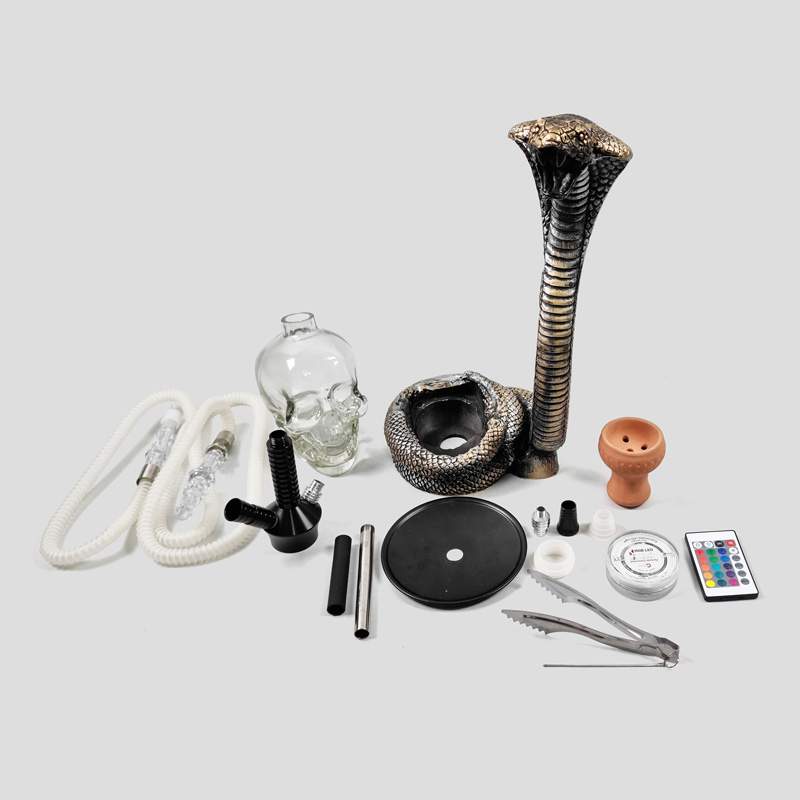 قلیون اسکلتی LED دار مدل King Cobra کد Ork-596d3 — تصویر ۶