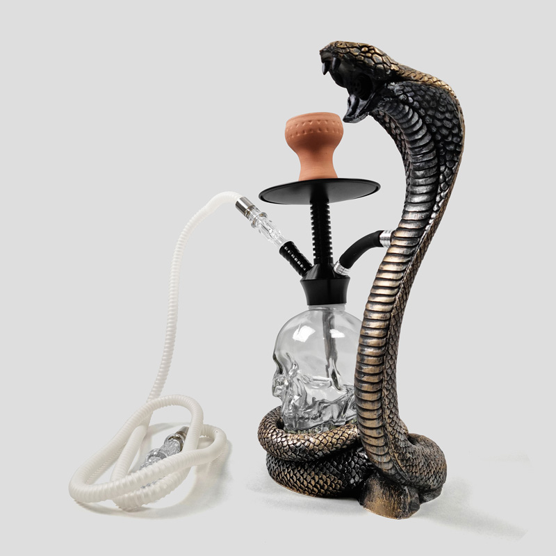 قلیون اسکلتی LED دار مدل King Cobra کد Ork-596d3 — تصویر ۲