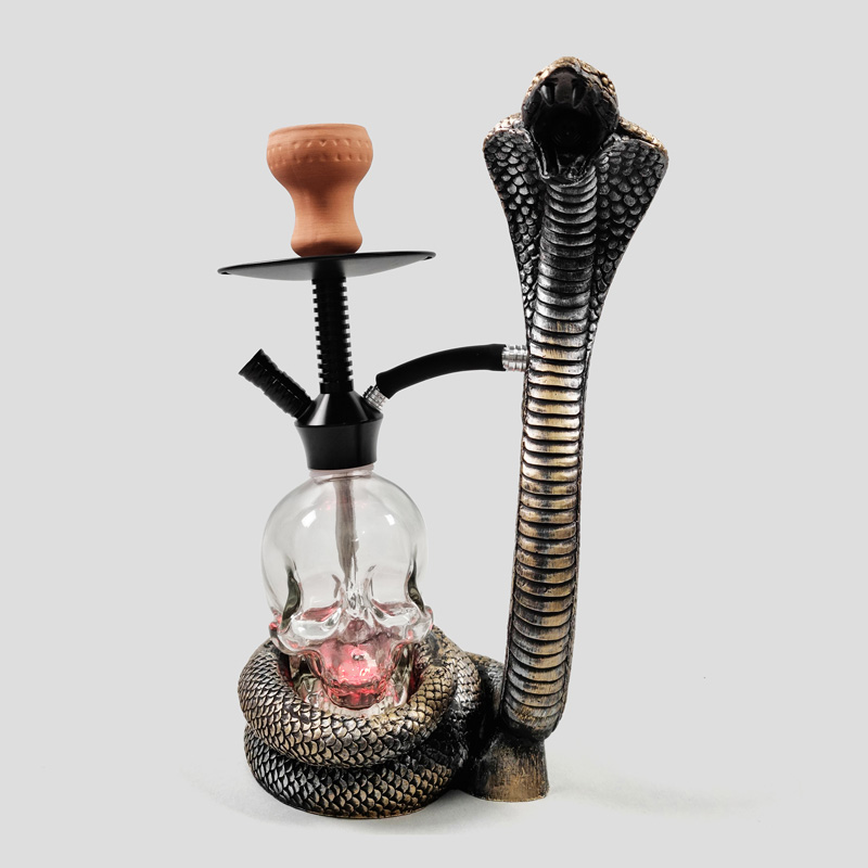 قلیون اسکلتی LED دار مدل King Cobra کد Ork-596d3 — تصویر ۳