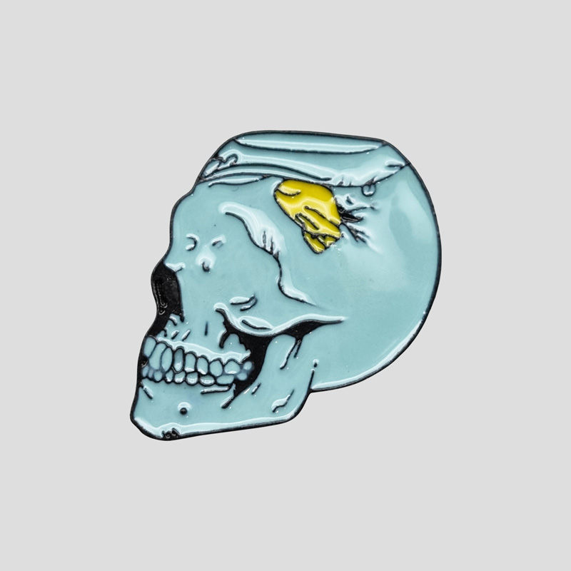 پین فلزی اسکلتی مدل Blue Skull کد Frh161d7 — تصویر ۲