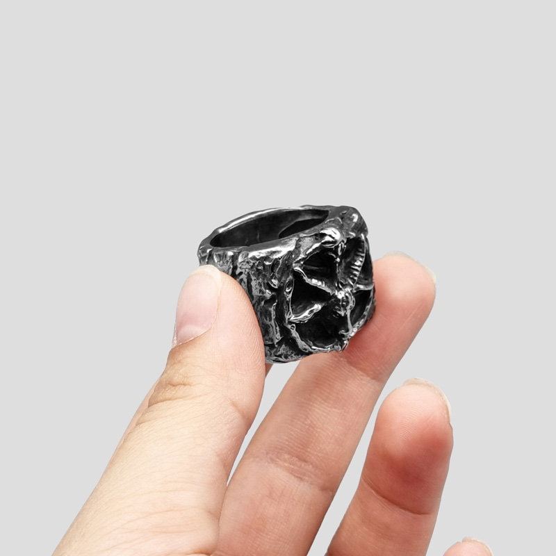 انگشتر اسکلت مدل Antelope کد Njd787 — تصویر ۵
