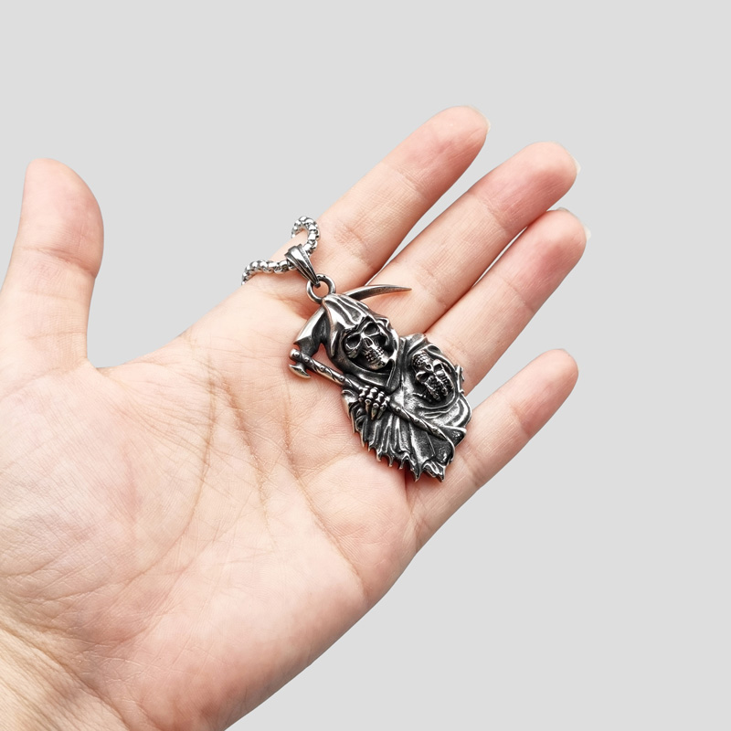 پلاک و گردنبند اسکلت استیل مدل Sons of Anarchy کد Njd-474d6 — تصویر ۴