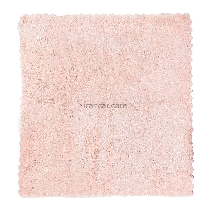 حوله میکروفایبر 40*40 خودرو کارماکر صورتی مدل Carmacare Microfiber Cleaning Cloth Car Pink — تصویر ۵