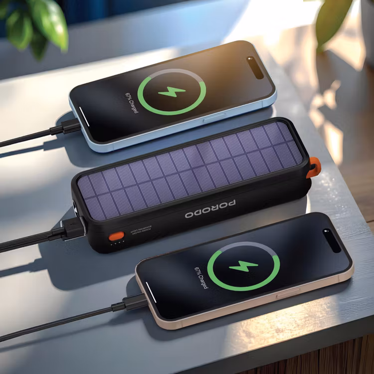پاور بانک خورشیدی پرودو مدل POWERED 20000MAH — تصویر ۴