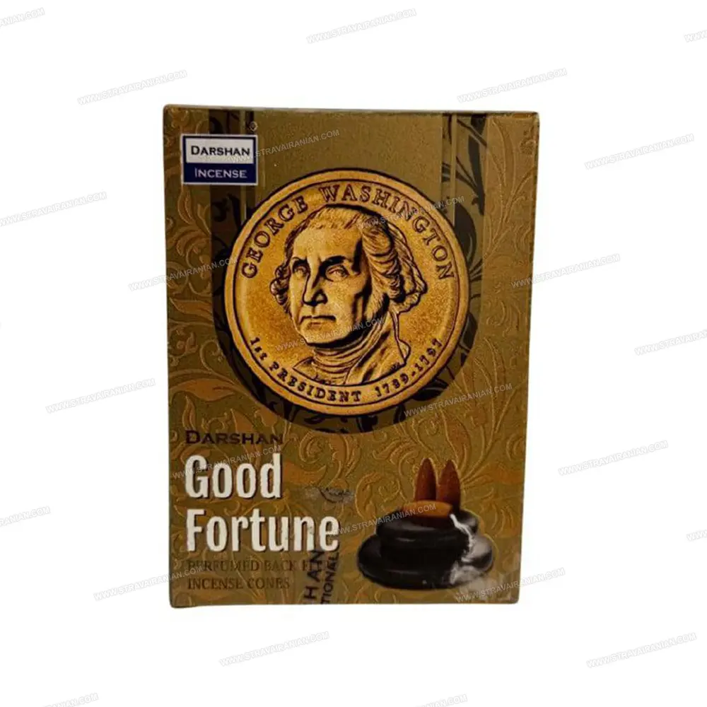 عود مخروطی آبشاری هندی ۱۰ عددی خوشبختی (GOOD FORTUNE) برند دارشان با بهترین قیمت + خرید آنلاین